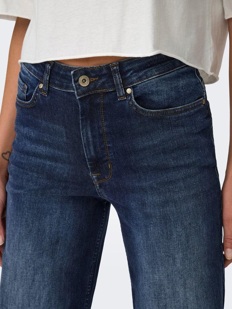Onlmadison Blush Hw Wide Dnm Rea081 - Blue Denim