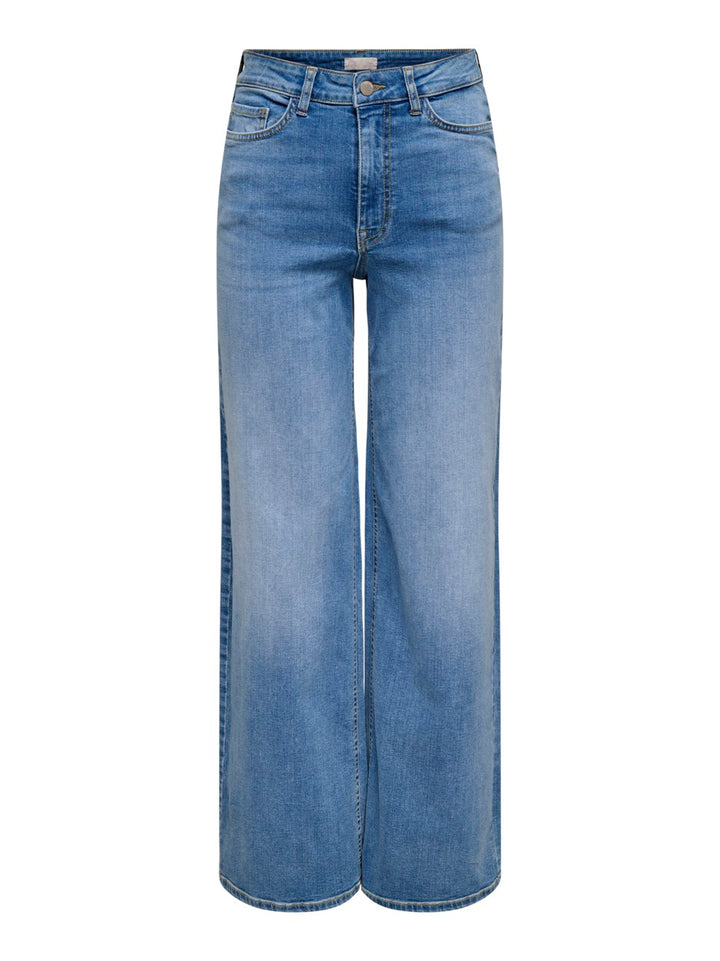 Jdyfelina-fina Hw Wide Med Blue Dnm - Blue Denim