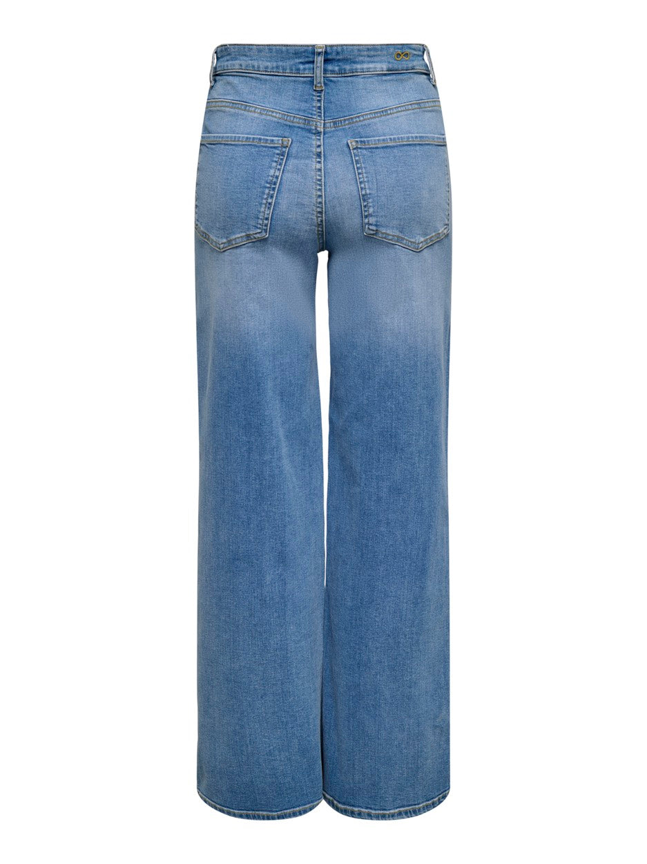 Jdyfelina-fina Hw Wide Med Blue Dnm - Blue Denim