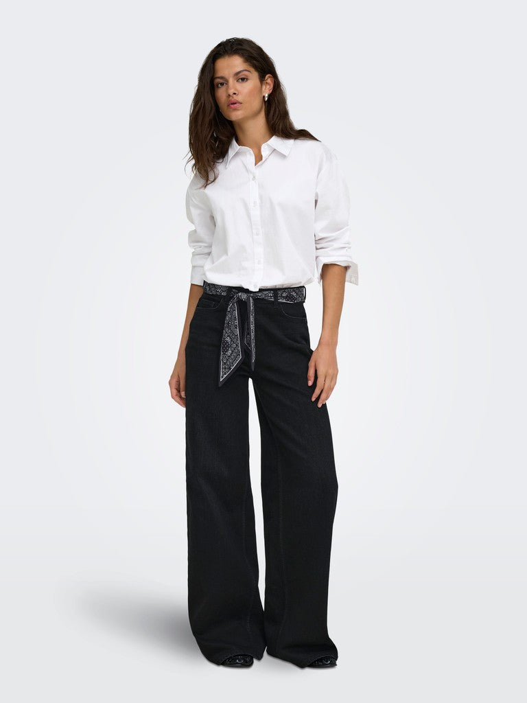 Jdyvera Hw X-wid Scarf Jeans Blk Dnm - Black Denim