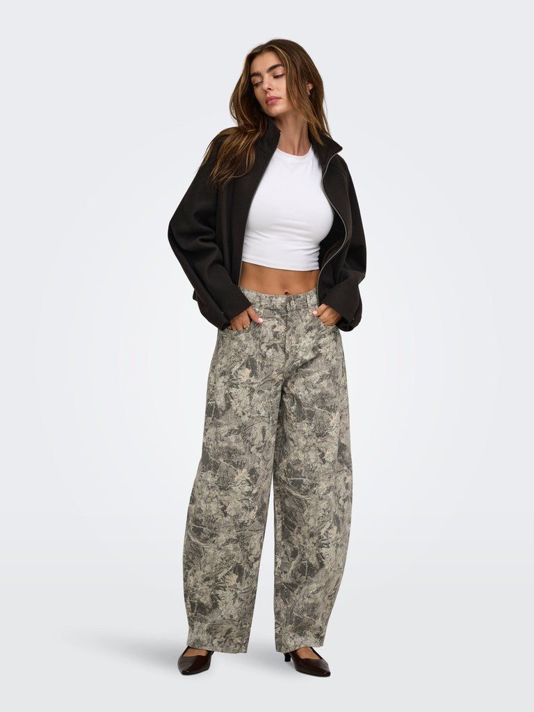 Onltaylor-banu Hw Camo Barrel Pant Pnt - Groen Dessin