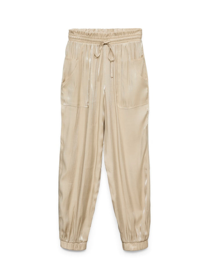 Vmmarys Liva Hw Pants Wvn Lcs - Zand