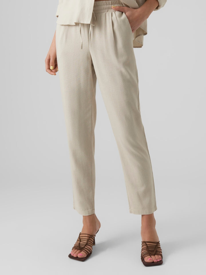 Vmjesmilo Ankle Pants Wvn Ga Noos - Beige