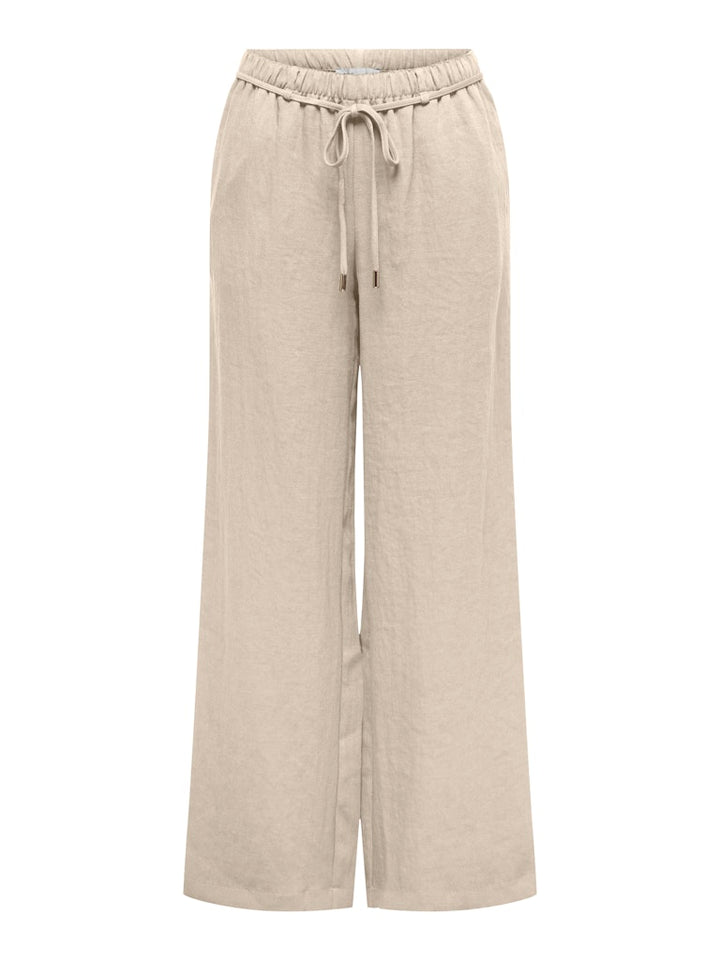 Jdyfinn Mw Belt Wide Pant Wvn - Beige