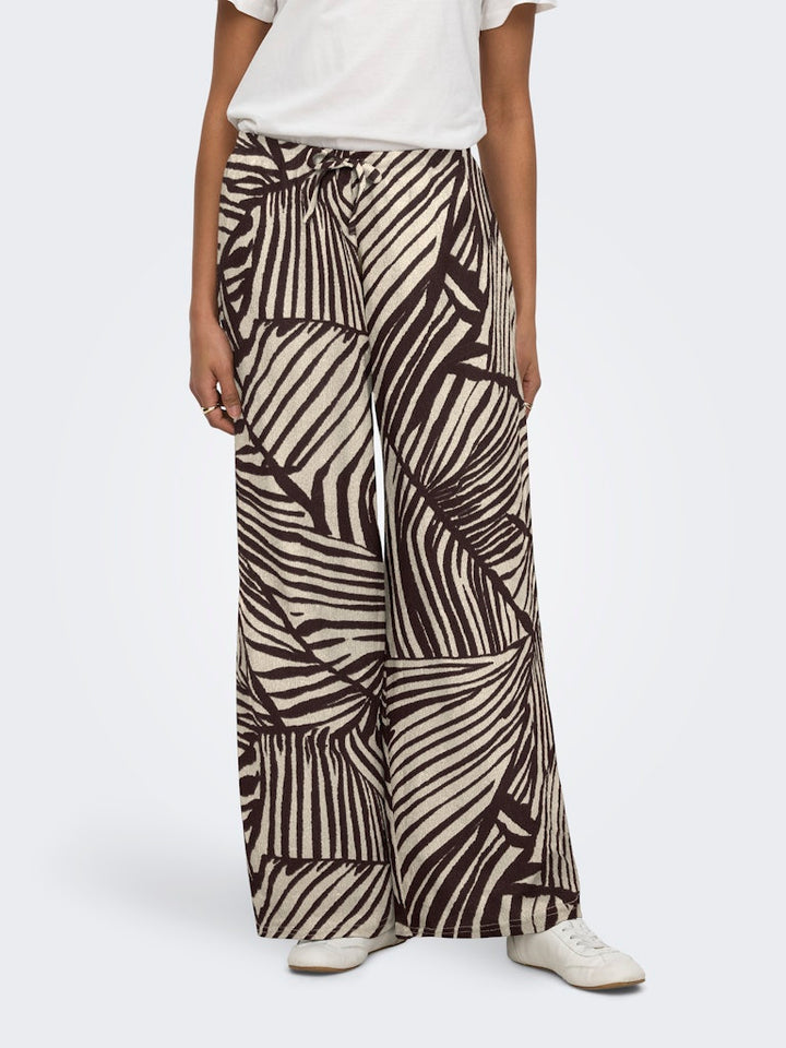 Jdydebbie New Loose Pant Jrs Dia - Ecru Dessin