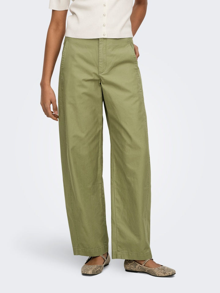 Jdyselma Hw Barrel Pants - Army