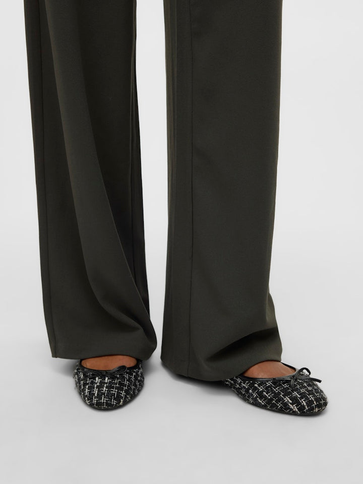 Vmberlin Zamira Mw Wide Pant Noos - Donkergroen