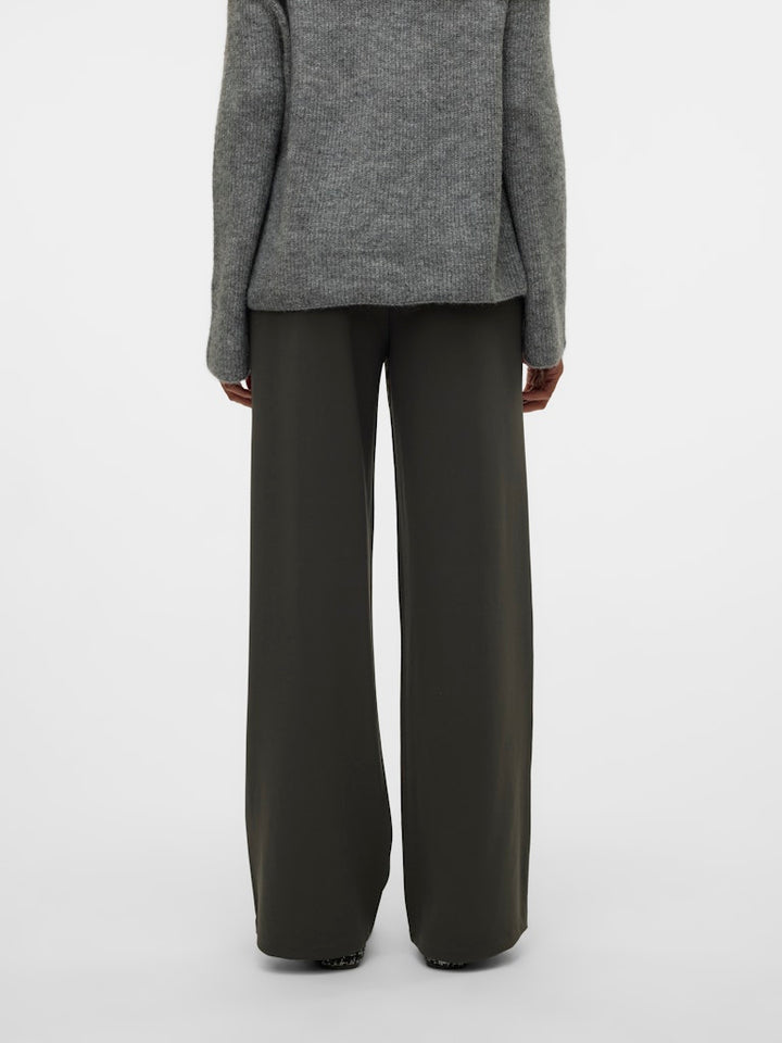 Vmberlin Zamira Mw Wide Pant Noos - Donkergroen