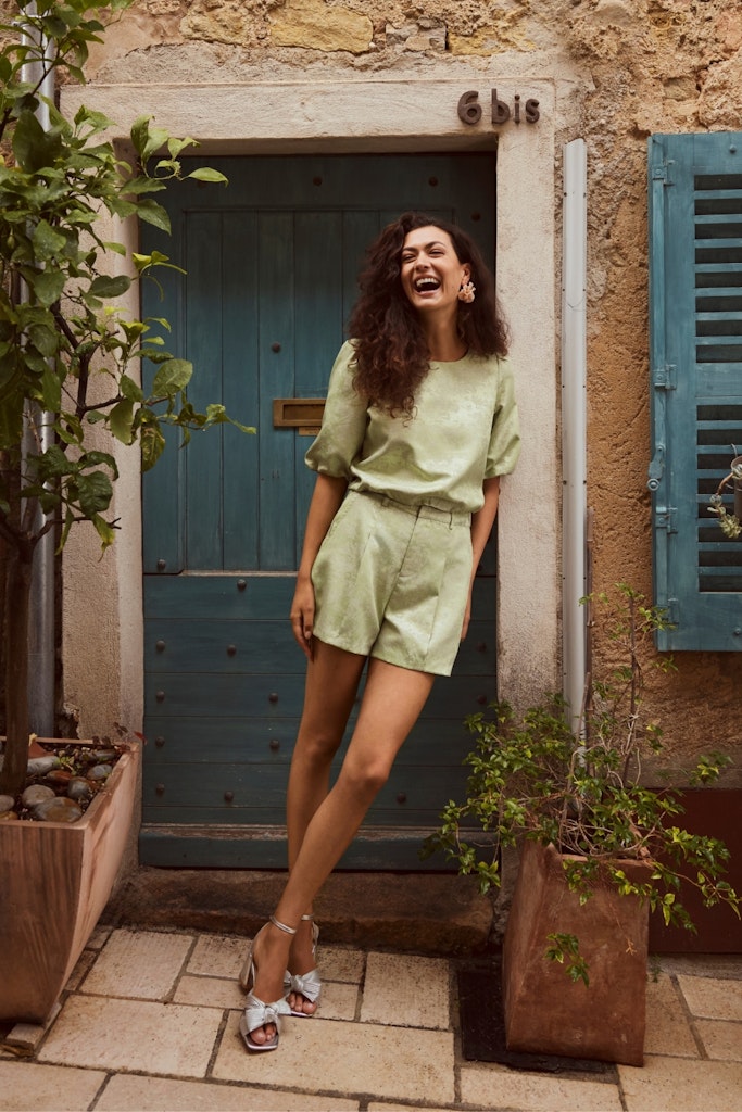 Short Raisa - Groen Dessin