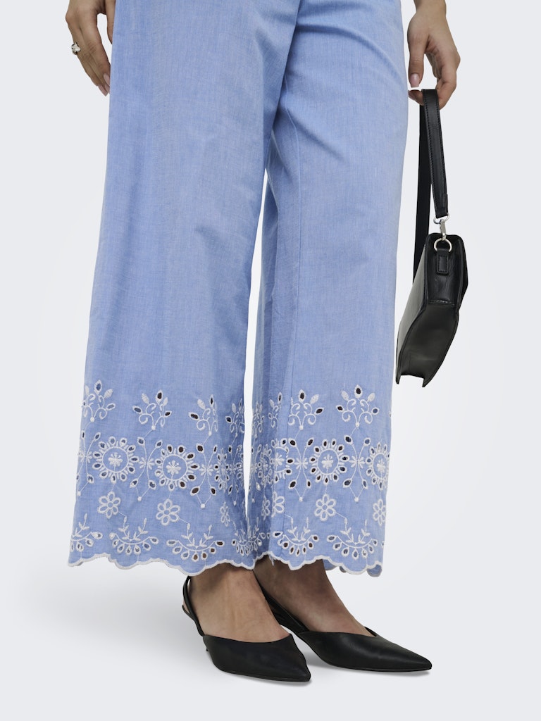 Jdymarina Hw Emb. Ankle Pant Wvn - Lichtblauw