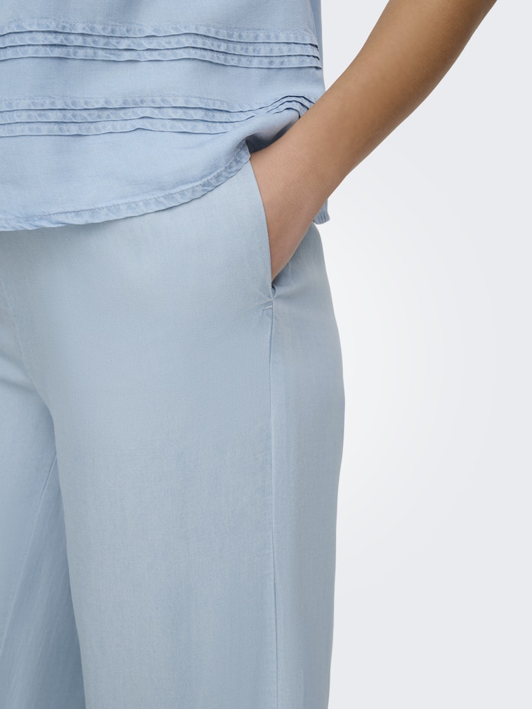 Onlcharis Life Pull Up Tie Pants Wvn Cc - Blue Denim