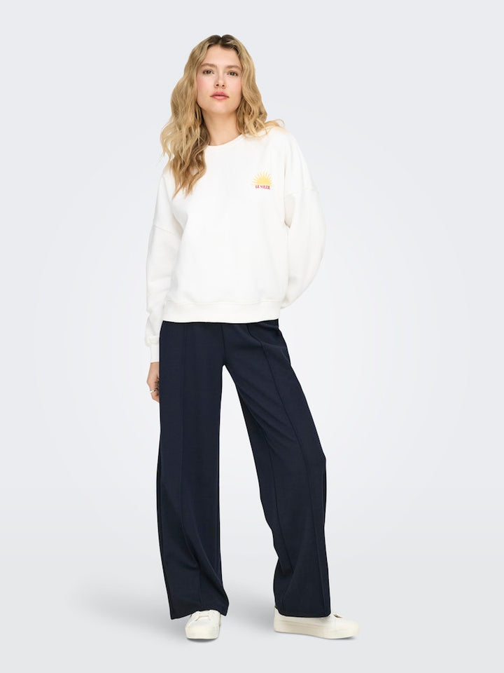 Onlatlas Wide Pin Pant Swt - Navy