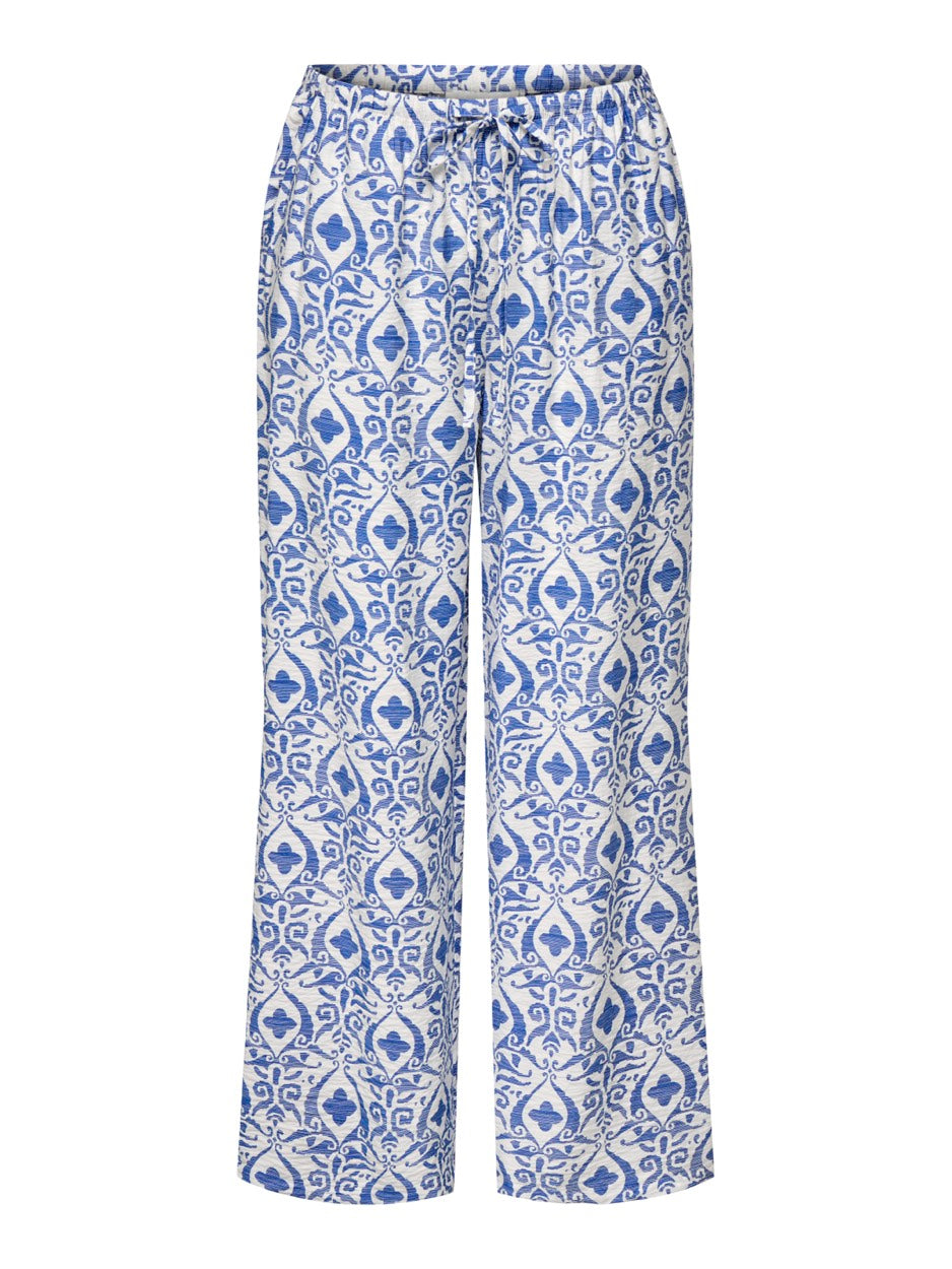 Jdymay Life Mwa Wide Pant Wvn - Blauw Dessin