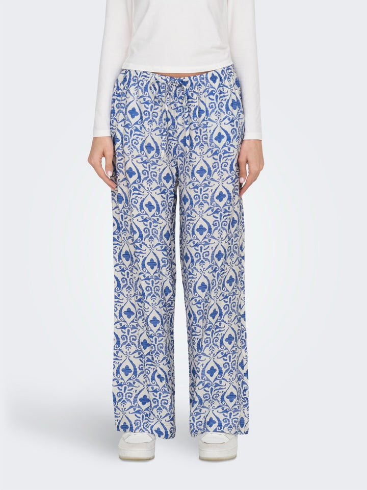 Jdymay Life Mwa Wide Pant Wvn - Blauw Dessin