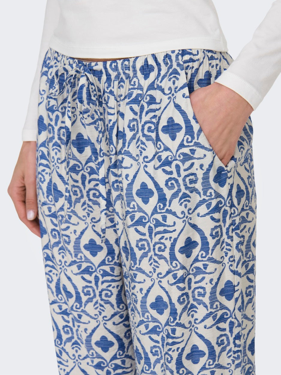 Jdymay Life Mwa Wide Pant Wvn - Blauw Dessin