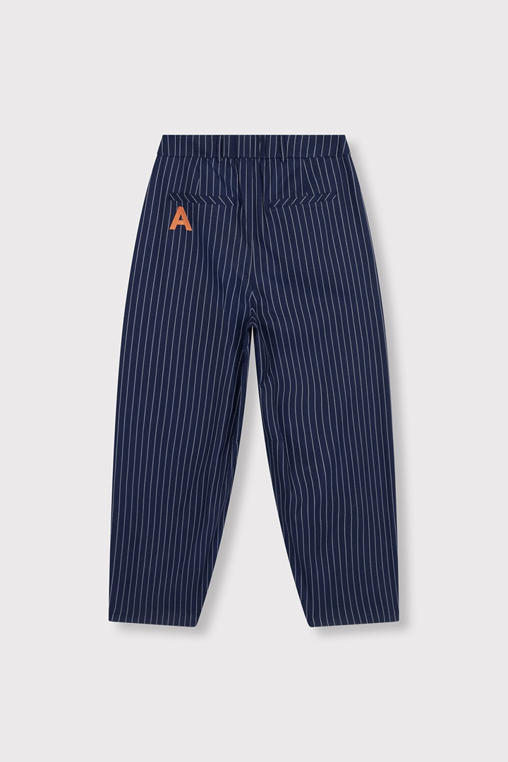Striped Barrel Pant - Blauw Dessin