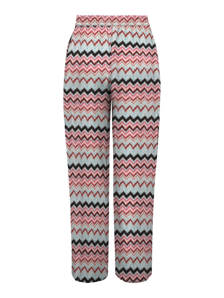 Onlnova Life Vis  Palazzo Pant Aop - Blauw Dessin