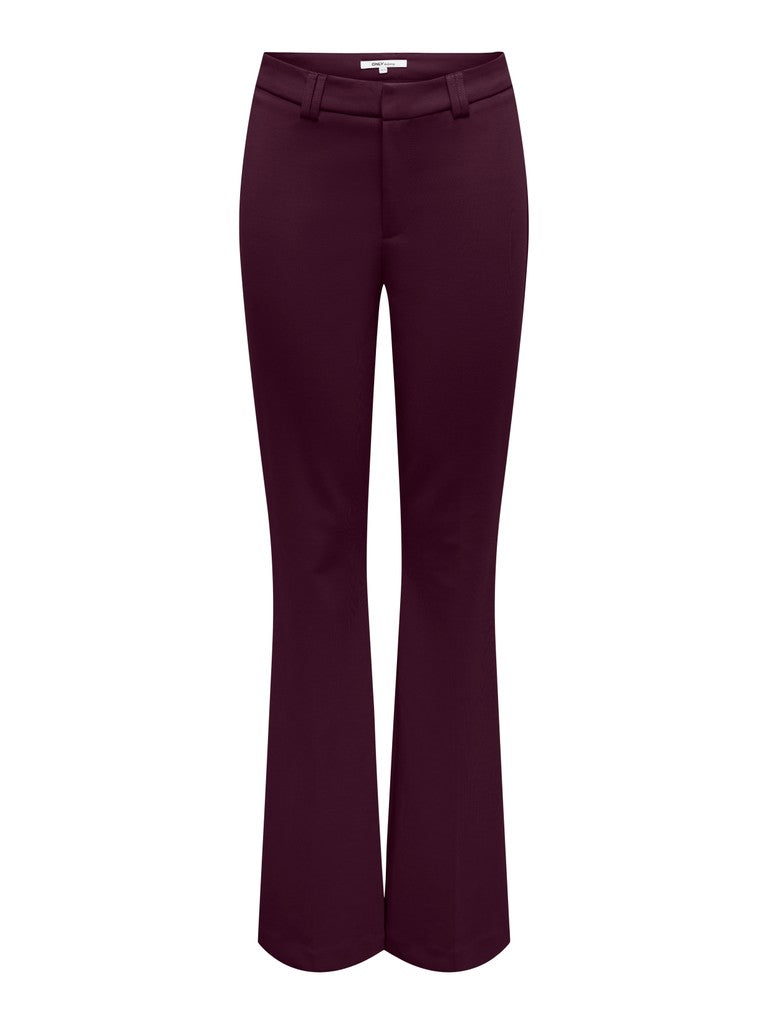 Onlpeach Mw Flared Pant Tlr Noos - Bordeaux
