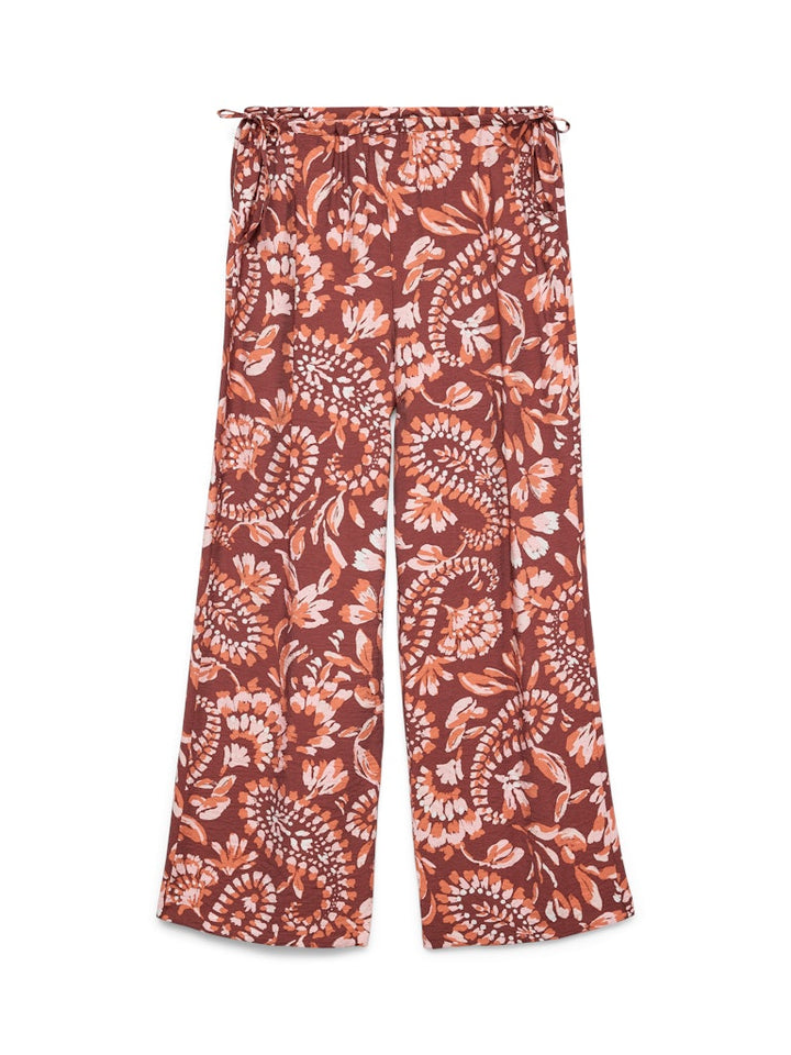 Vmnellie Carla Hw Pants Wvn Ga - Rood Dessin