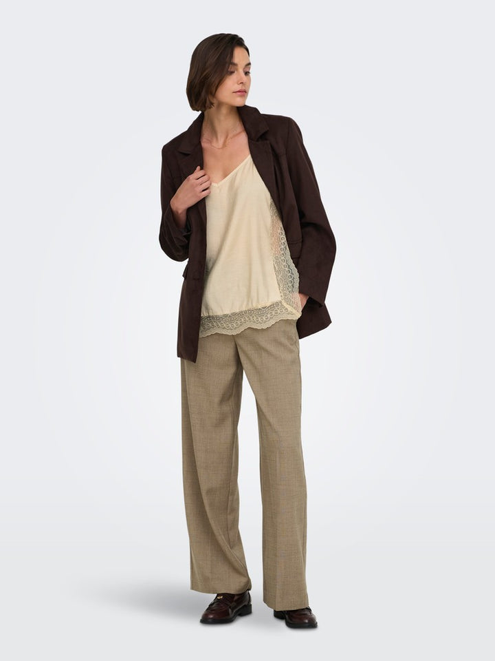 Jdyhaze Hw Straight Pant Tlr - Bruin