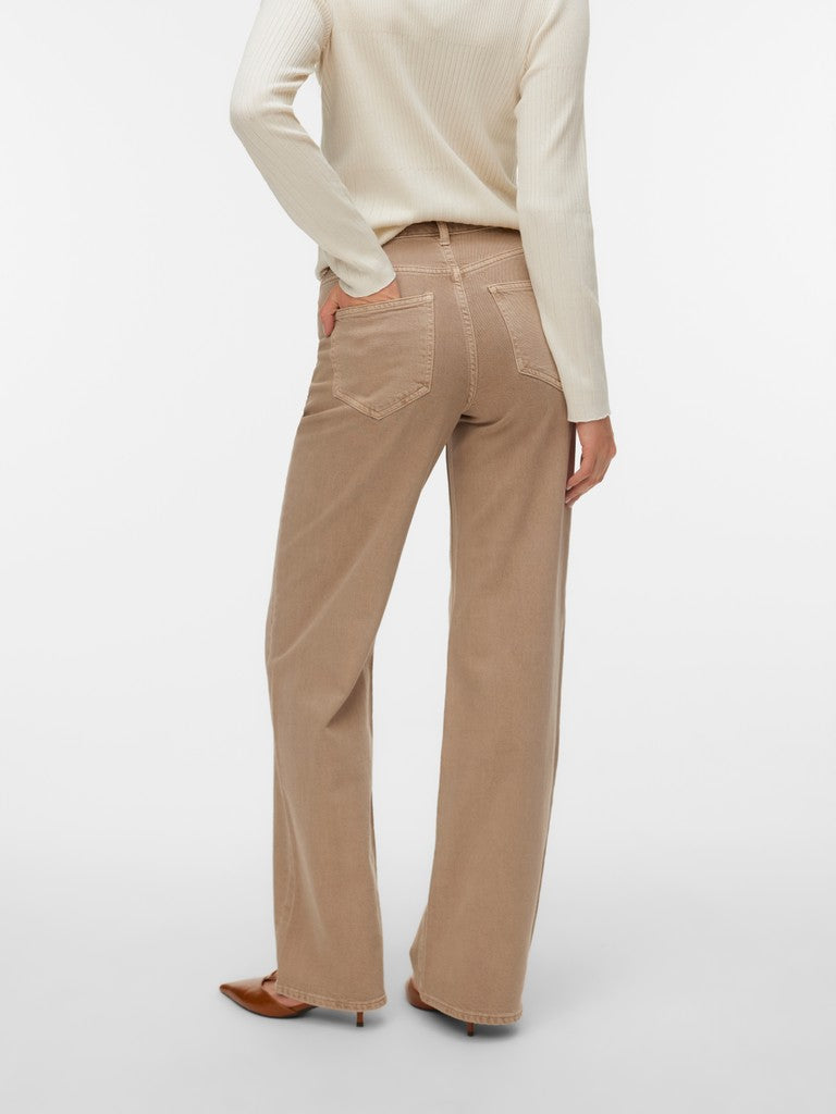 Vmtessa Hr Wide Jeans Color Ga - Licht Bruin