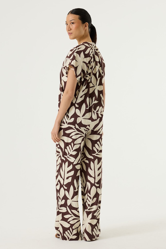 Lange Broek Aop - Bruin Dessin