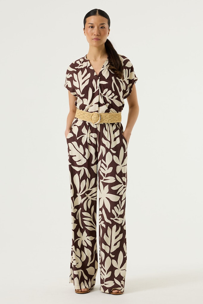 Lange Broek Aop - Bruin Dessin