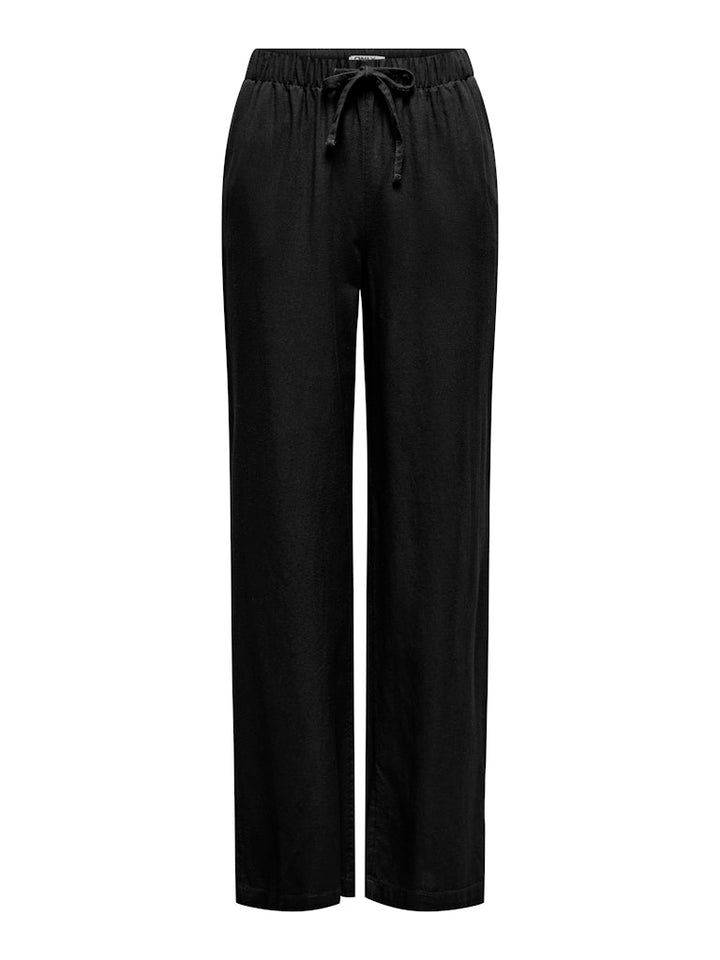 Onlgoa Mw Linen Bl Pull-up Pant Cc Pnt - Zwart
