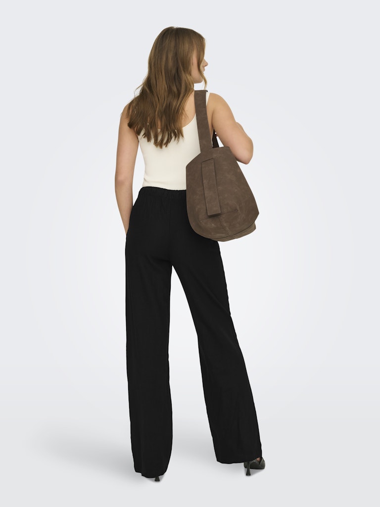 Onlgoa Mw Linen Bl Pull-up Pant Cc Pnt - Zwart