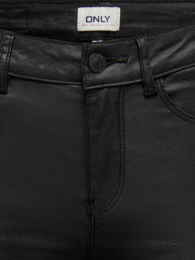 Onlanne K Mid Waist Coated Pnt Noos - Zwart