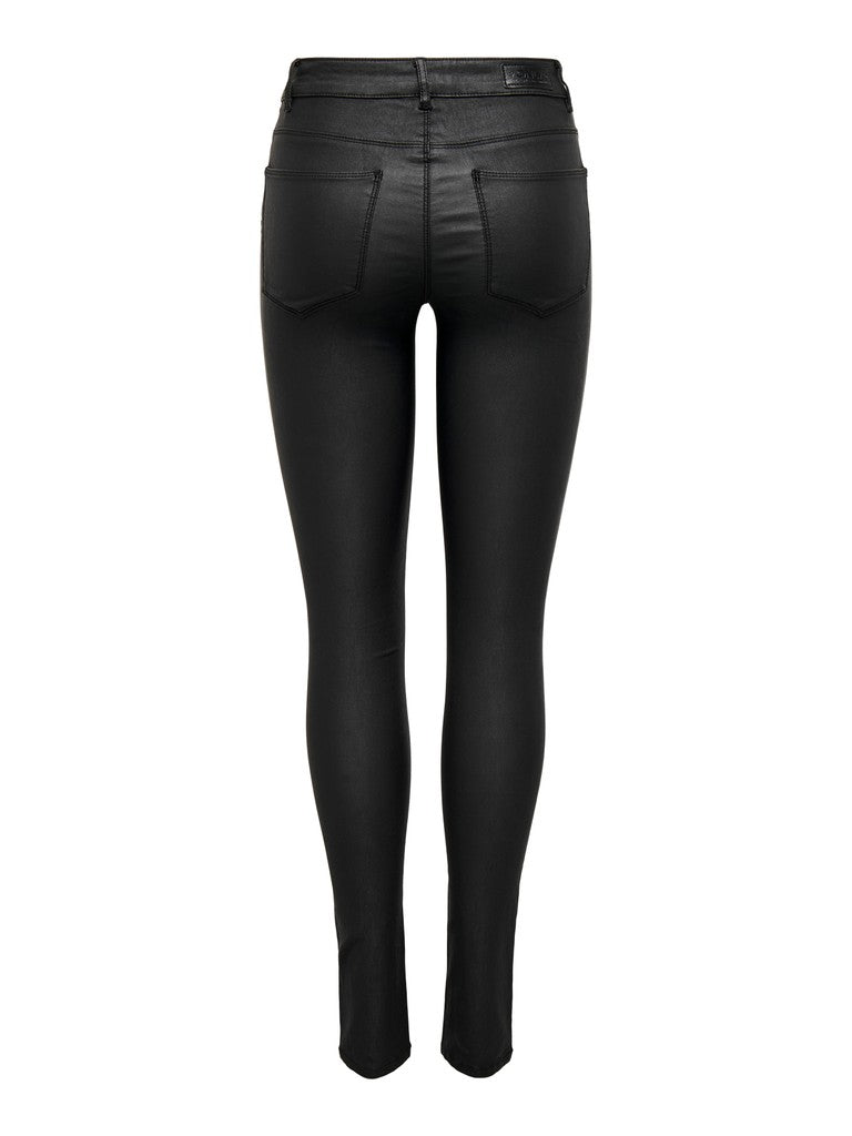 Onlanne K Mid Waist Coated Pnt Noos - Zwart