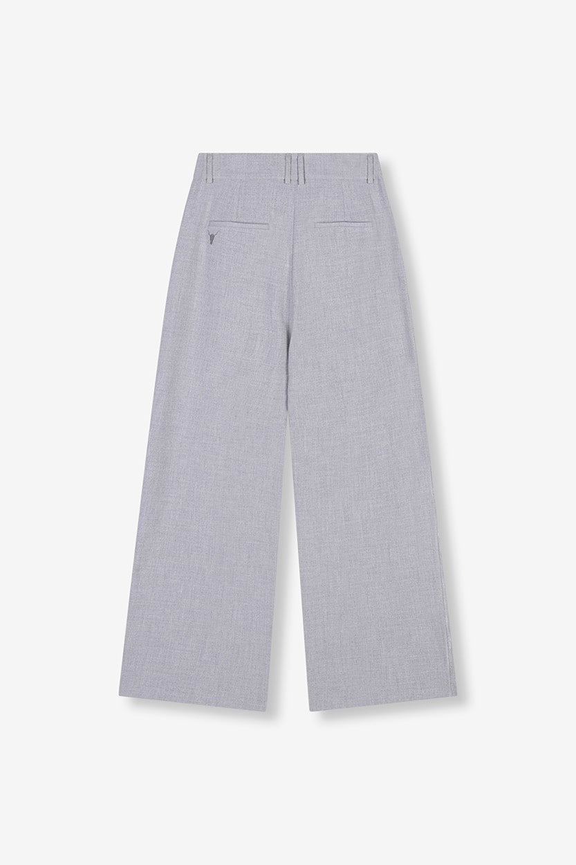 Woven Foile Stripe Pants - Grijs Melee