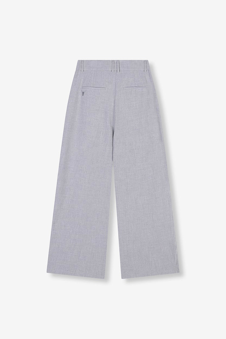 Woven Foile Stripe Pants - Grijs Melee