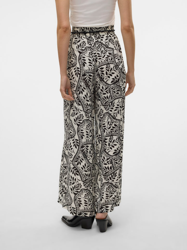 Vmbali Hw Wide Pants Wvn Btq Ga - Zwart Dessin