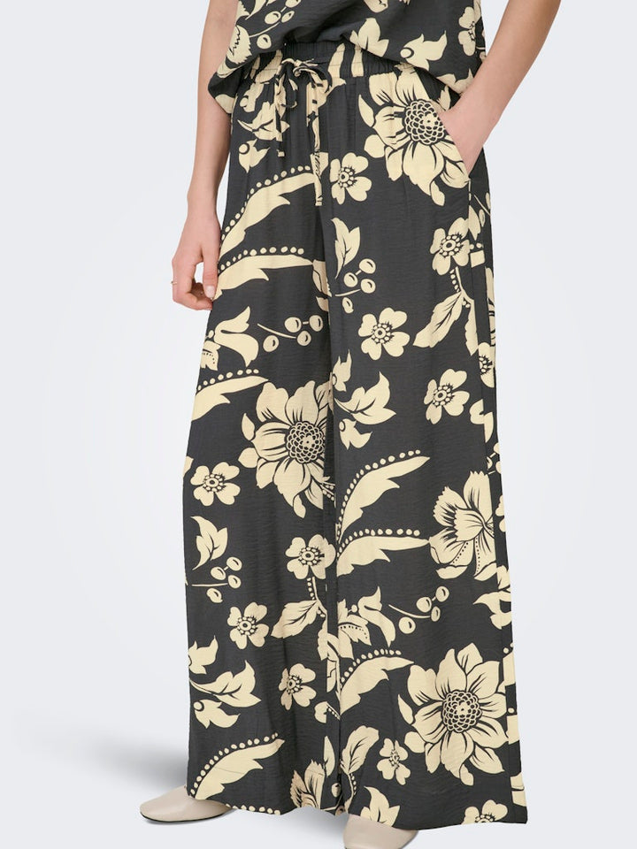 Jdytroya Life Mw Palazzo Pant Wvn Dia - Zwart Dessin