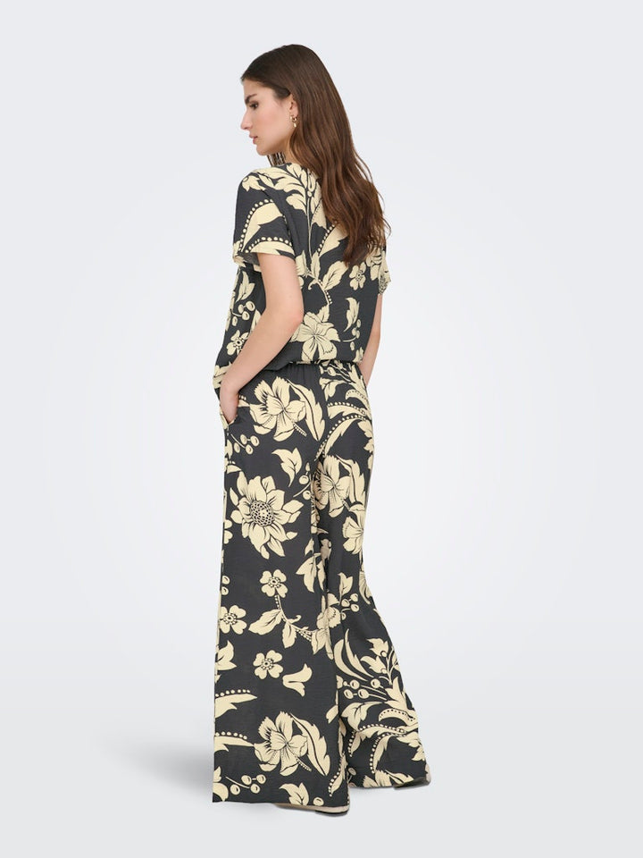 Jdytroya Life Mw Palazzo Pant Wvn Dia - Zwart Dessin