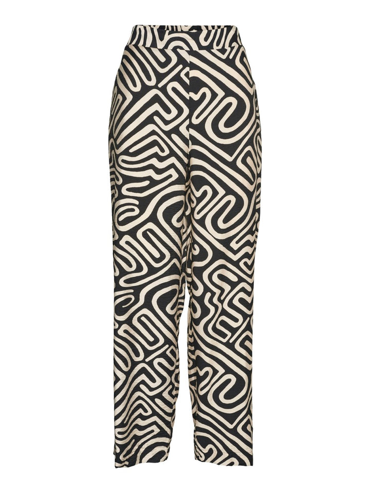 Vmvigdis H/w Pants Wvn Btq Ga - Zwart Dessin