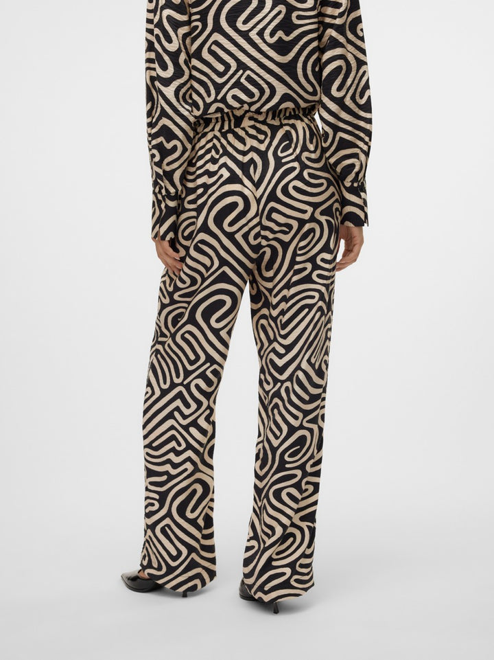 Vmvigdis H/w Pants Wvn Btq Ga - Zwart Dessin