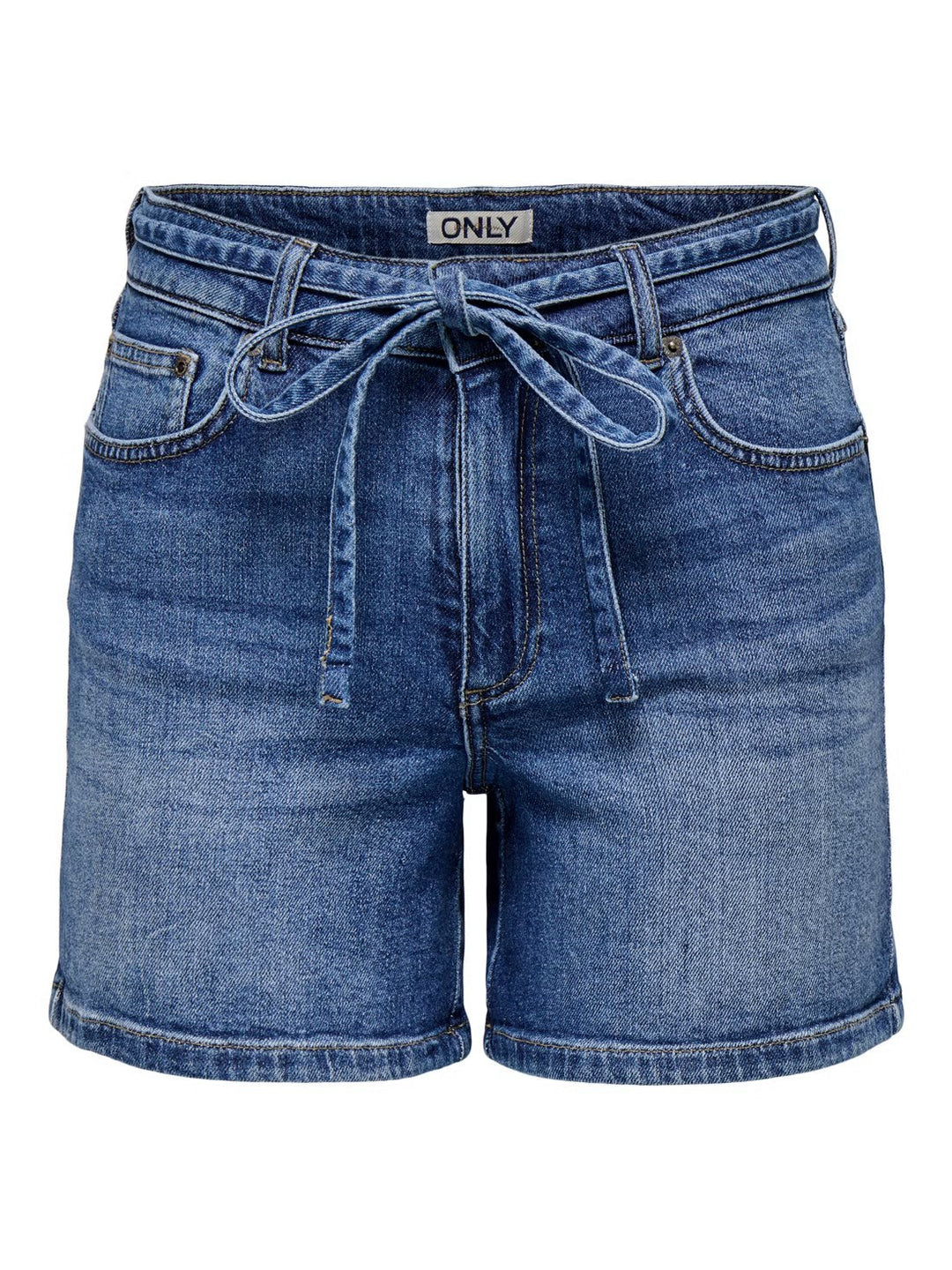 Onlgianna Mw Belted Short - Blue Denim