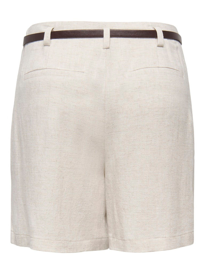 Onlsiesta Hw Belt Lin Bl Shorts Pnt Noos - Beige
