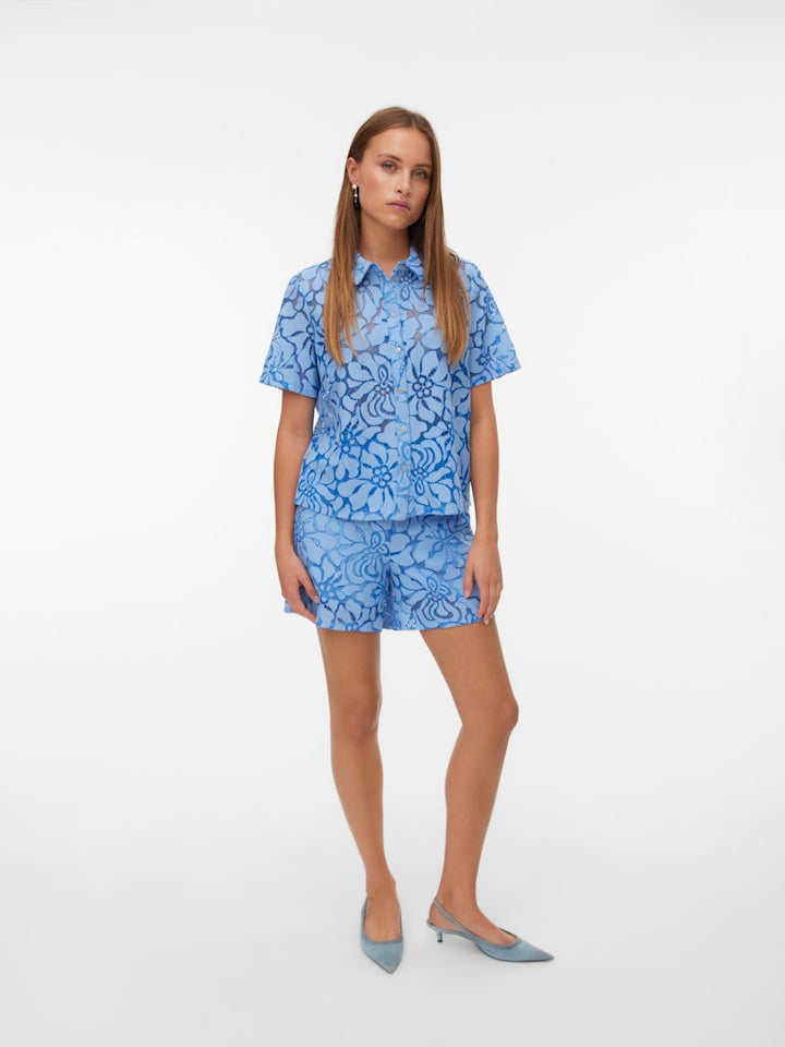 Vmmikka Hw Shorts Wvn Ga - Blauw Dessin