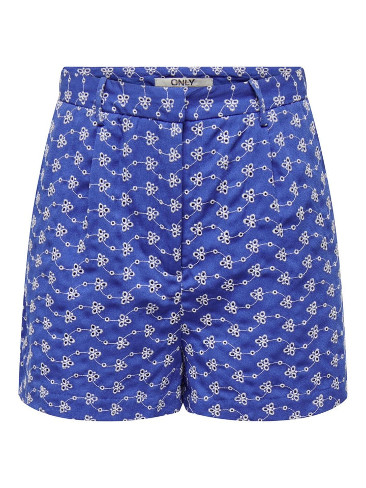 Onlcinta Hw Brod Ang Shorts Pnt - Blauw Dessin