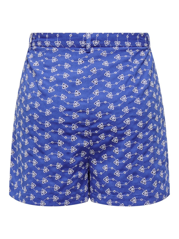 Onlcinta Hw Brod Ang Shorts Pnt - Blauw Dessin