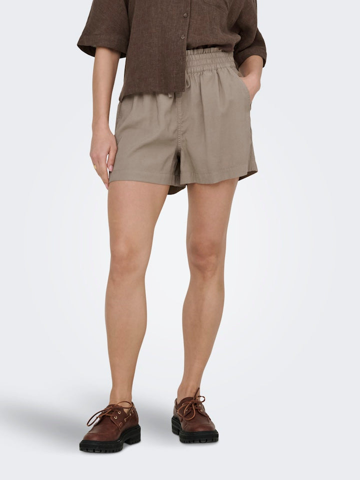 Onlaris Life Pull Up Shorts Wvn Cc - Taupe