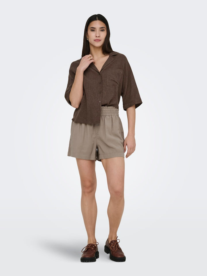 Onlaris Life Pull Up Shorts Wvn Cc - Taupe