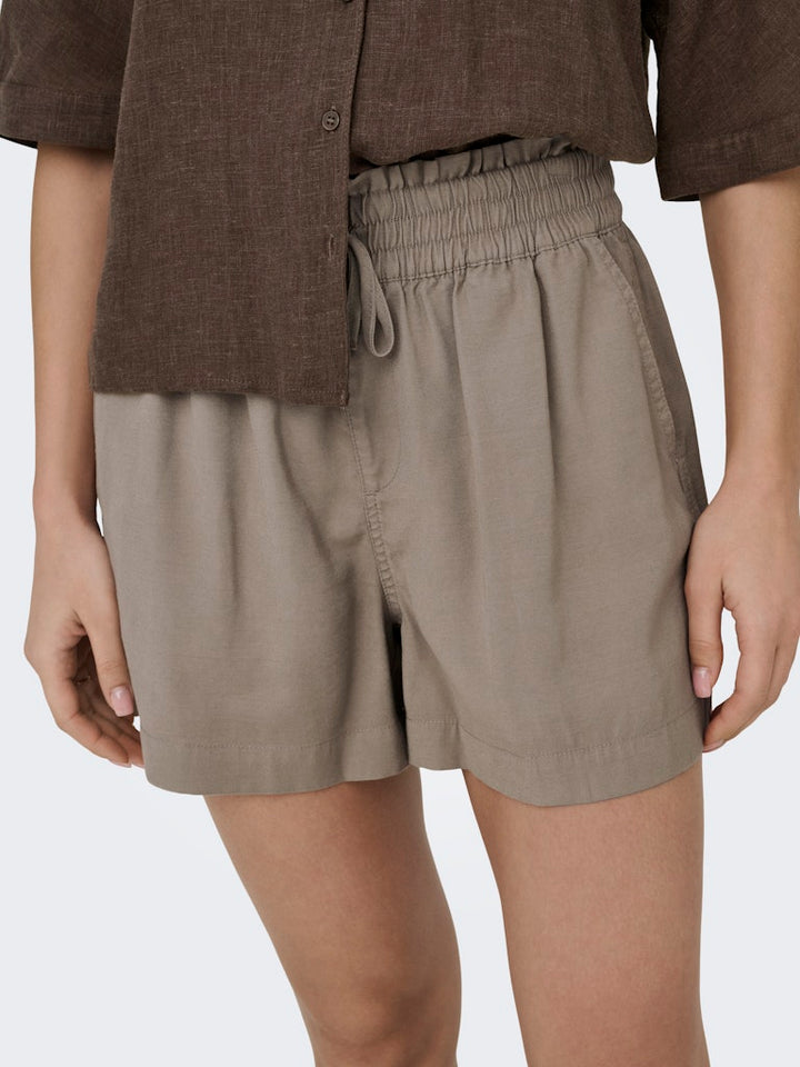 Onlaris Life Pull Up Shorts Wvn Cc - Taupe
