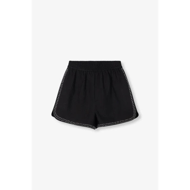 Ladies Woven Studs Short - Zwart