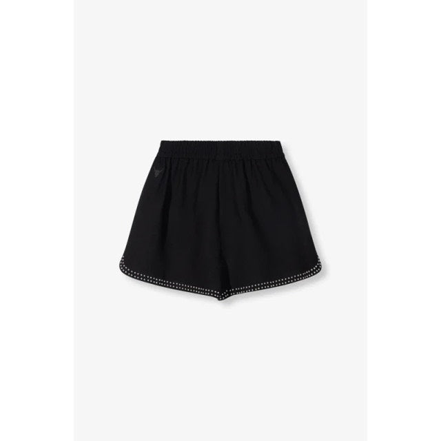 Ladies Woven Studs Short - Zwart