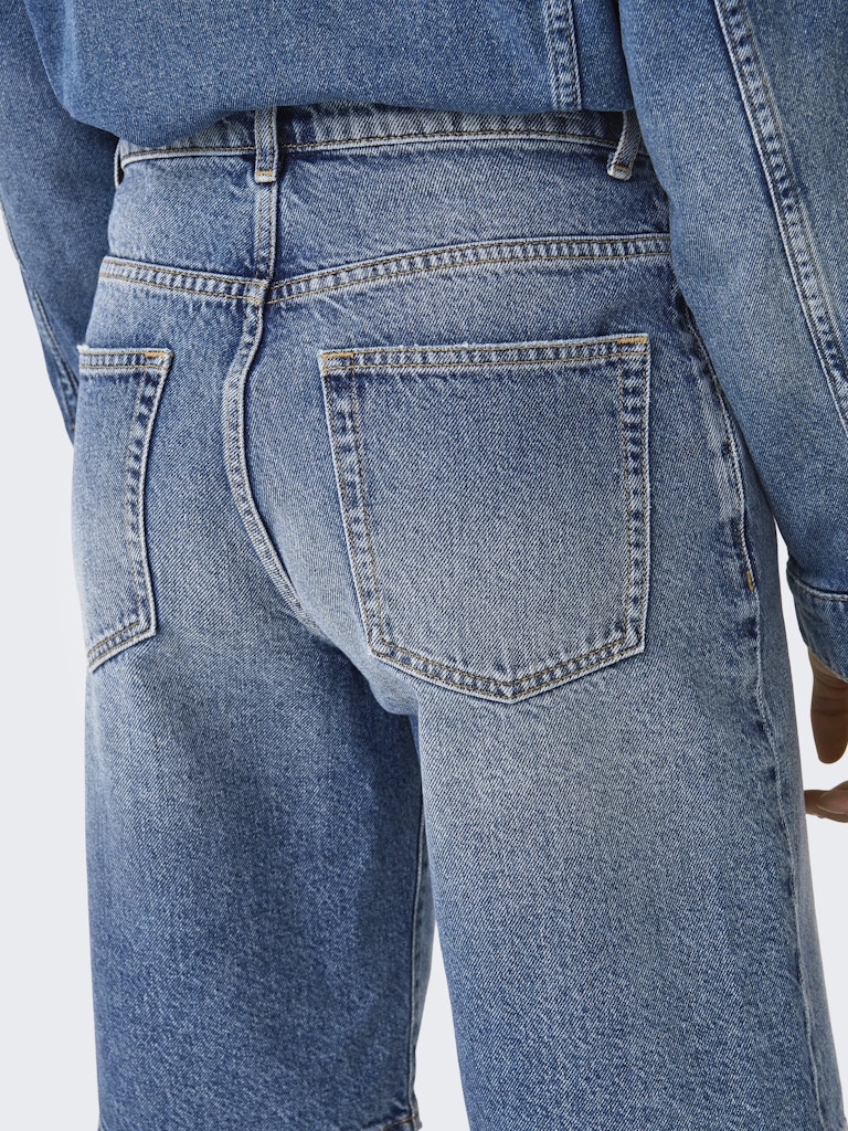 Onlmate Reg Baggy Long Shorts Dnm Noos - Blue Denim