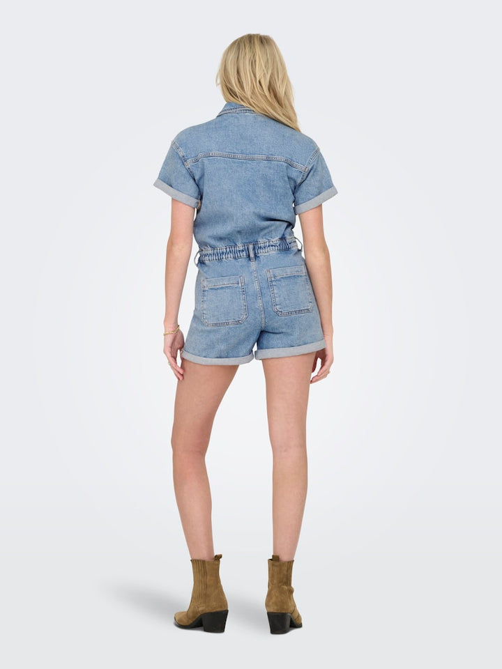 Onlcastel S/s Dnm Playsuit Azg Noos - Lichtblauw